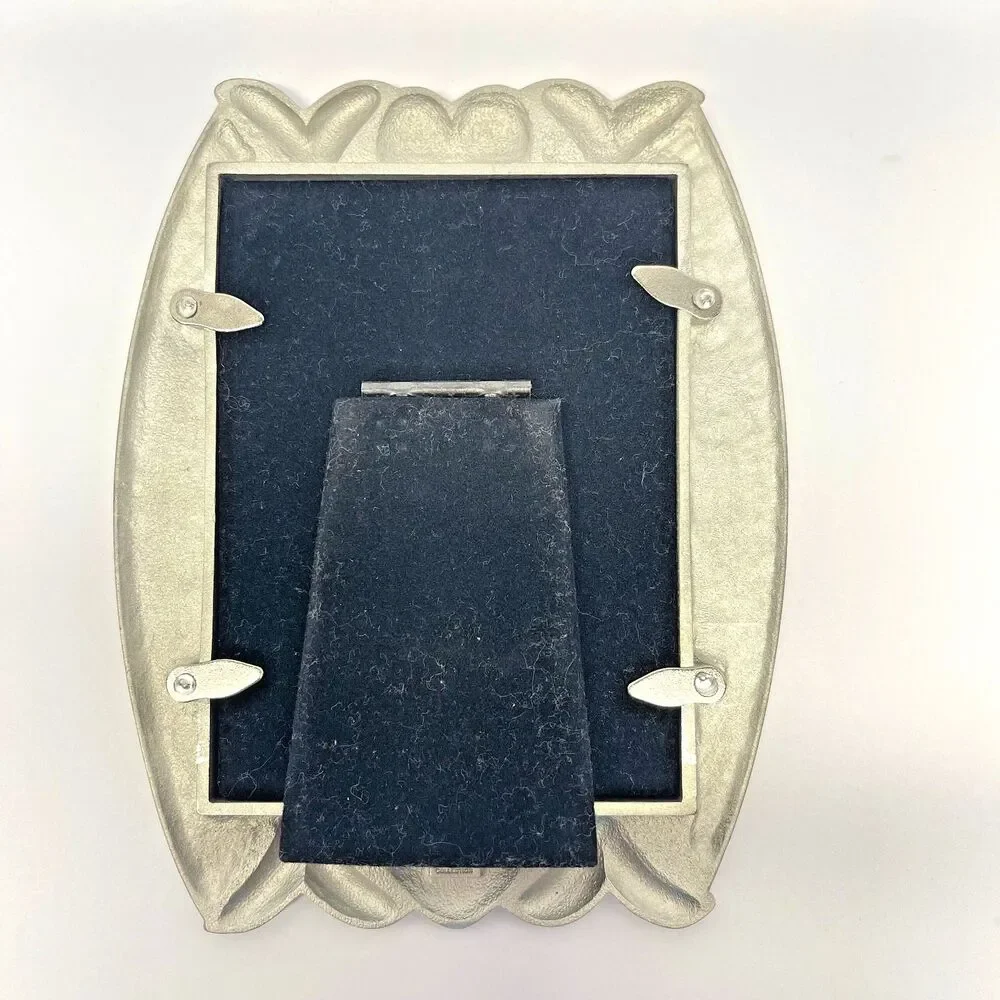 Vintage Lenox Kirk Stieff Collection Pewter 3x4 Picture Frame-Hearts and Kisses